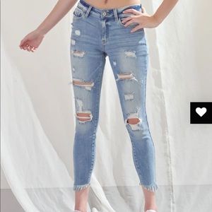 KanCan Janine Mid Rise Cropped Skinny Jeans